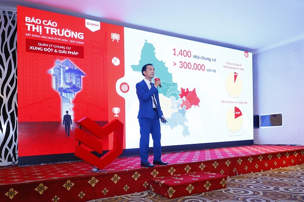 Ông Vũ Tiến Thành - CEO DKRA Property Management, thành viên của DKRA Vietnam trình bày chủ đề chính 