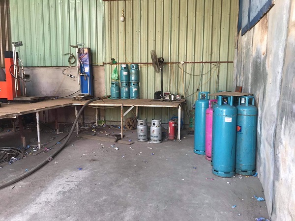 Hải Phòng: Phát hiện cơ sở sang chiết gas trái phép nằm tromg Cảng Lê Quốc