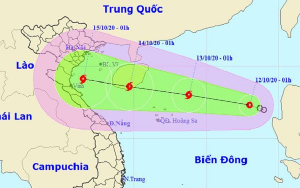 Áp thấp nhiệt đới hướng vào miền Trung, khả năng mạnh lên thành bão số 7