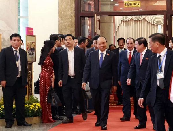 Thủ tướng Chính phủ Nguyễn Xuân Phúc đến dự phiên khai mạc Đại hội Đại biểu Đảng bộ TP lần thứ XI sáng 15/10.