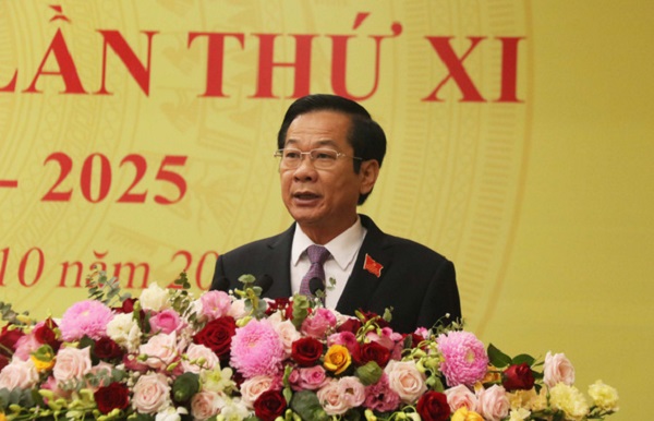 ông Đỗ Thanh Bình được bầu giữ chức vụ Bí thư Tỉnh uỷ Kiên Giang, nhiệm kỳ 2020-2025. (Ảnh: K.NAM)