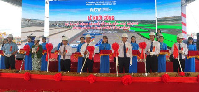 Khởi công dự án mở rộng sân đỗ máy bay cảng hàng không quốc tế Đà Nẵng