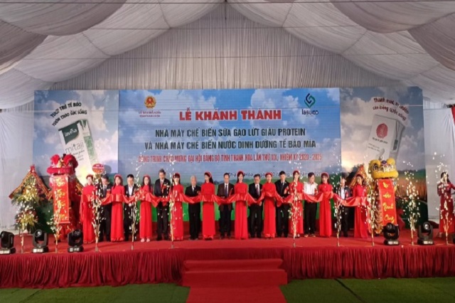 Thanh Hóa: Lễ khánh thành Nhà máy chế biến sữa gạo lứt và nước dinh dưỡng chào mừng Đại hội Đảng lần thứ XIX, nhiệm kỳ 2020- 2025