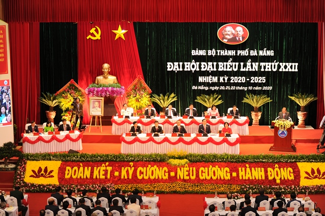 Quang cảnh Đại hội đại biểu Đảng bộ TP. Đà Nẵng lần thứ XXII.