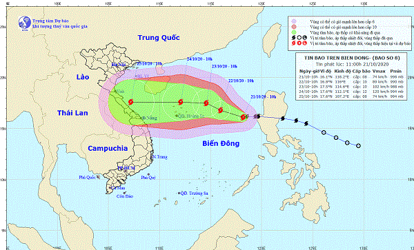 Bão số 8 có khả năng mạnh thêm