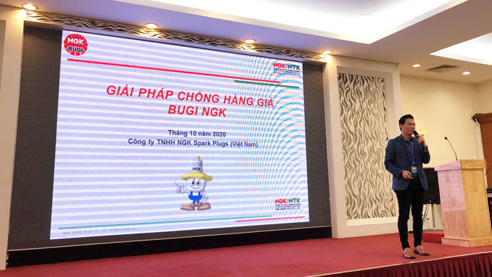 Ông Trần Thanh Kha, Giám đốc NGK Việt Nam chia sẻ về các giải pháp chống hàng giả của bugi NGK trên thị trường