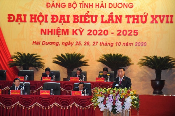 Đại hội đại biểu Đảng bộ tỉnh Hải Dương khóa XVII nhiệm kỳ 2020-2025