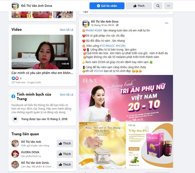 Dova Group: Quảng cáo mỹ phẩm có tác dụng “điều trị” gây hiểu lầm cho khách hàng?