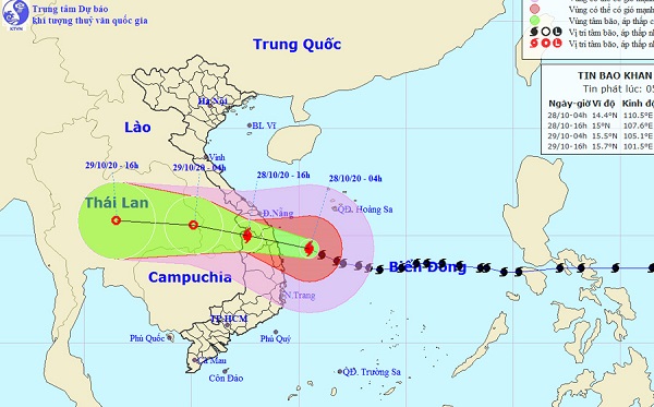 Bão số 9 giật cấp 13 đổ bộ vào Đà Nẵng - Phú Yên