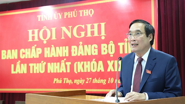 Ông Bùi Minh Châu tái đắc cử Bí thư Tỉnh uỷ Phú Thọ