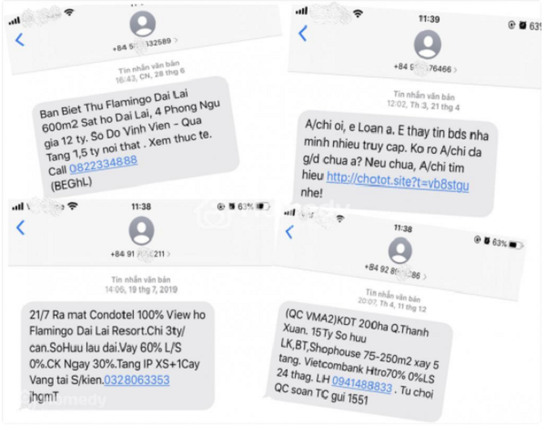 Hà Nội: Lần đầu tiên xử phạt người nhắn tin môi giới bất động sản qua điện thoại