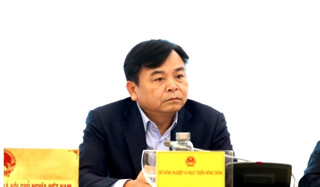 Thứ trưởng Bộ NN-PTNT Nguyễn Hoàng Hiệp tại buổi Họp báo thường kỳ Chính phủ tháng 10