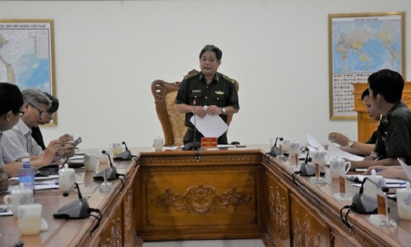 Đại tá Nguyễn Duy Thắng, Chính uỷ Bộ đội biên phòng TPHCM tại buổi gặp mặt các cơ quan thông tấn, báo chí Trung ương và TP