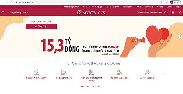 Đường link và trang website chính thức và duy nhất của Agribank