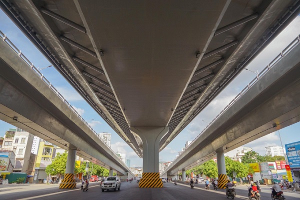 Từ 9/11, đường Vành đai 2 trên cao đoạn Ngã Tư Sở - Ngã Tư Vọng cho phép lưu thông