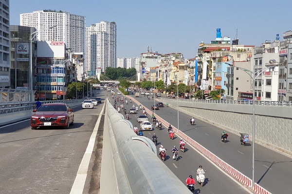 Đường Vành đai 2 đoạn Ngã Tư Sở - Ngã Tư Vọng chính thức thông xe