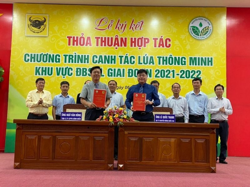 Bình Điền ký kết thỏa thuận hợp tác chương trình canh tác lúa thông minh khu vực ĐBSCL giai đoạn 2021-2022