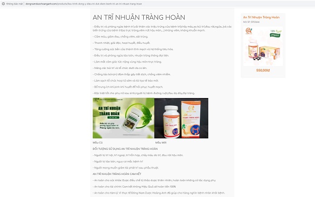 Quảng cáo thực phẩm bảo vệ sức khỏe có công dụng điều trị như thuốc, Đông Nam Dược Hoàng Anh vội vàng "xóa dấu vết"?