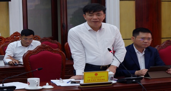 Ông Lê Văn Trang - Phó Tổng giám đốc EVNNPC phát biểu tại buổi làm việc
