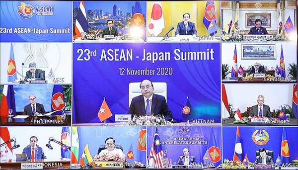 Hội nghị Cấp cao ASEAN - Nhật Bản lần thứ 23 đã được tổ chức theo hình thức trực tuyến, dưới sự chủ trì của Thủ tướng Chính phủ Việt Nam Nguyễn Xuân Phúc