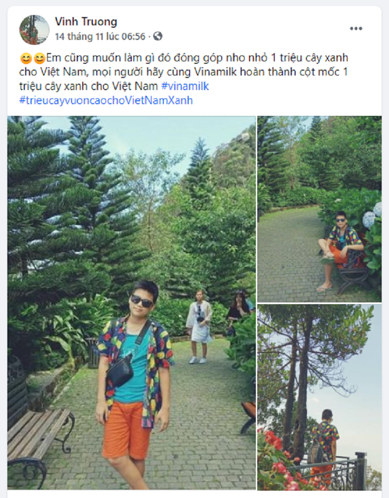 Kevin Vinh Truong – Facebook của một bạn trẻ đang sống ở Úc cũng chia sẻ về mong muốn đóng góp cây xanh cho đất nước