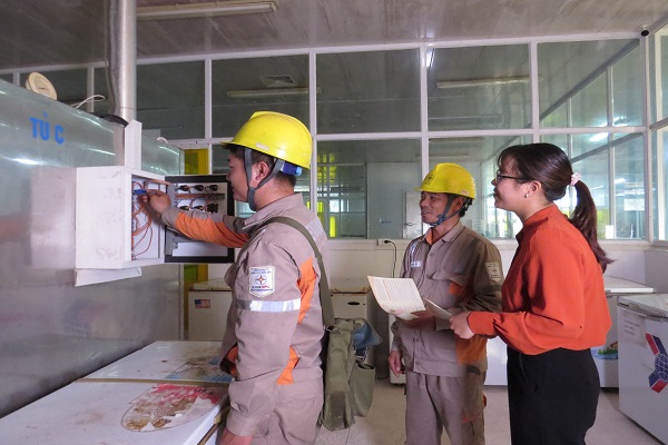 Điện lực Vân Đồn kiểm tra vệ sinh bảo dưỡng thiết bị điện miễn phí cho Doanh nghiệp tư nhân Thành Đạt tại thôn 6, xã Hạ Long, Vân Đồn