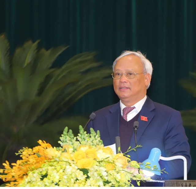 Ông Uông Chu Lưu, Ủy viên Trung ương Đảng, Phó Chủ tịch Quốc hội phát biểu tại kỳ họp