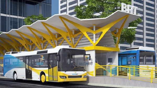 Mô hình trạm xe buýt nhanh BRT. Ảnh minh họa.