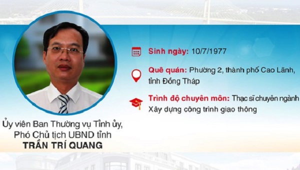 Ông Trần Trí Quang, Phó Chủ tịch UBND tỉnh Đồng Tháp