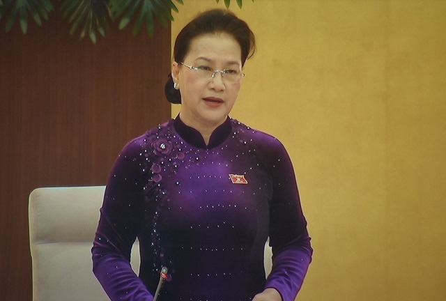 Chủ tịch Quốc hội Nguyễn Thị Kim Ngân phát biểu khai mạc Phiên họp