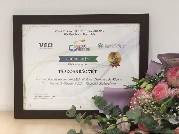 Tập đoàn Bảo Việt 5 năm liên tiếp được vinh danh trong Top10 Doanh nghiệp bền vững Việt Nam