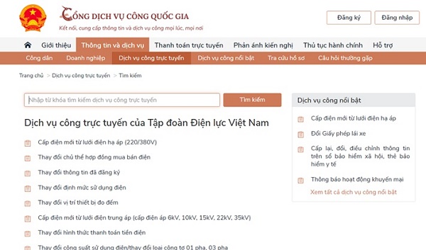 Gần 1,5 triệu hồ sơ được đồng bộ và gần 500 nghìn yêu cầu về dịch vụ điện được thực hiện qua Cổng DVCQG