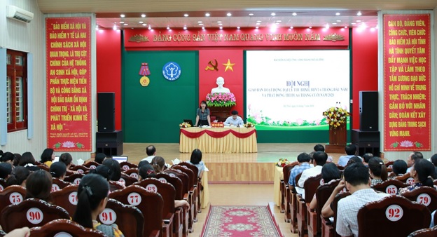 BHXH tỉnh phối hợp UBND thành phố Hà Tĩnh tổ chức Hội nghị giao ban Đại lý thu BHXH, BHYT
