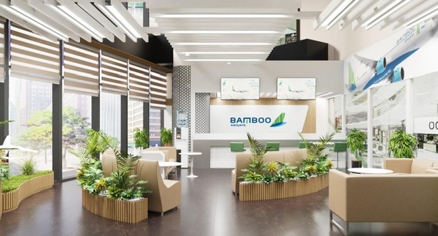 Phòng vé chính thức của Bamboo Airways tại trụ sở hãng, 265 Cầu Giấy, Hà Nội.