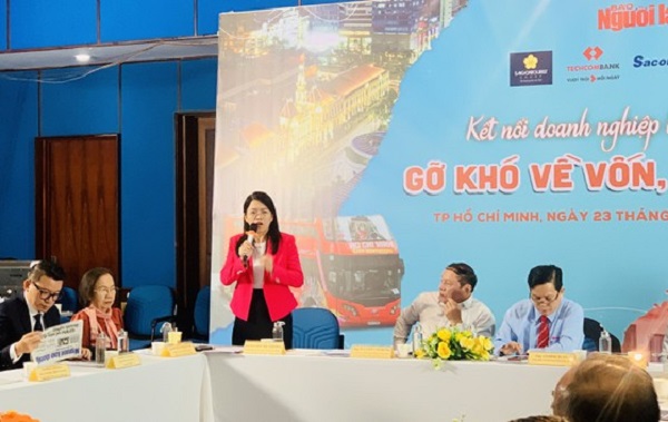 Bà Nguyễn Thị Ánh Hoa, Giám đốc Sở Du lịch TP phát biểu tại buổi tọa đàm.
