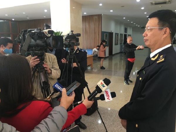 Ông Nguyễn Văn Lịch, Phó Cục trưởng Cục Điều tra chống buôn lậu - Tổng cục Hải quan trao đổi với báo giới về tình hình buôn lậu cuối năm 2020.