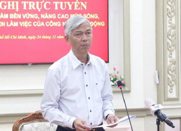 Phó Chủ tịch UBND TPHCM Võ Văn Hoan cho biết TPHCM sẽ tiếp tục có nhiều hoạt động chăm lo đời sống công nhân, người lao động dịp Tết Nguyên đán. Ảnh: MAI HOA
