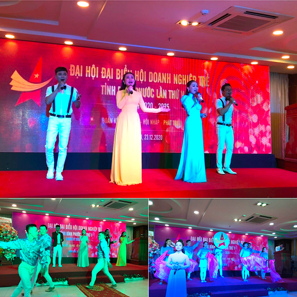 Chương trình nghệ thuật chào mừng Đại hội Hội Doanh nghiệp trẻ (DNT) tỉnh Bình Phước lần thứ V đầy sôi nổi
