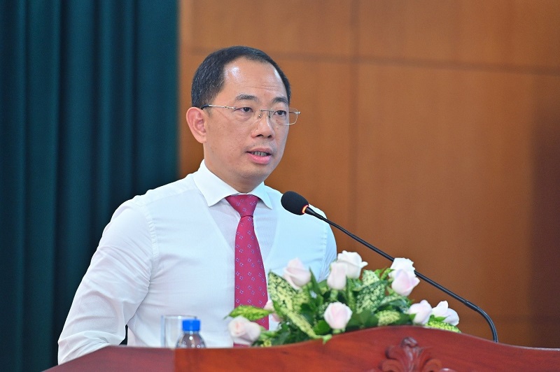Ông Cao Hoài Dương – Bí thư Đảng ủy, Chủ tịch HĐQT PVOIL phát biểu tại Hội nghị