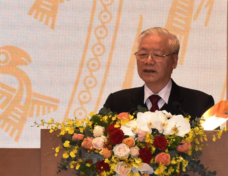 Tổng Bí thư, Chủ tịch nước Nguyễn Phú Trọng phát biểu ý kiến chỉ đạo tại hội nghị