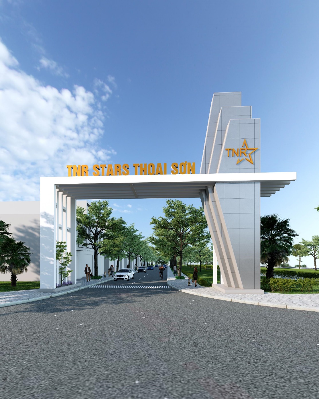 Cổng chào dự án Khu đô thị du lịch lễ hội TNR Stars Thoại Sơn