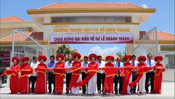 Agribank tài trợ xây dựng công trình an sinh xã hội (trường THCS Bình Thành) trên địa bàn tỉnh Long An