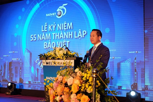 Ông Đào Đình Thi - Chủ tịch HĐQT Tập đoàn Bảo Việt phát biểu