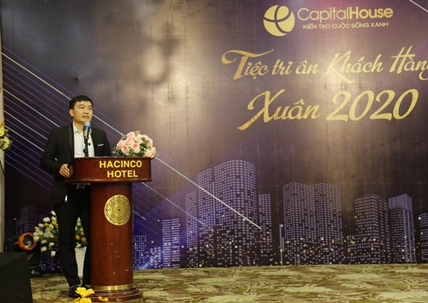 Ông Phạm Hữu Nghị, Trưởng Ban quản trị EcoHome phát biểu tại sự kiện