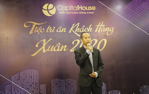 Ông Đỗ Đức Đạt – Chủ tịch HĐQT Tập đoàn Capital House bày tỏ sự cảm ơn và tri ân sâu sắc đến các cư dân và khách hàng đã tin tưởng, ủng hộ và đồng hành cùng Capital House trong thời gian qua