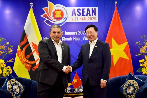 Phó thủ tướng Phạm Bình Minh tiếp Bộ trưởng Ngoại giao Brunei Dato Erywan Pehin Yusof