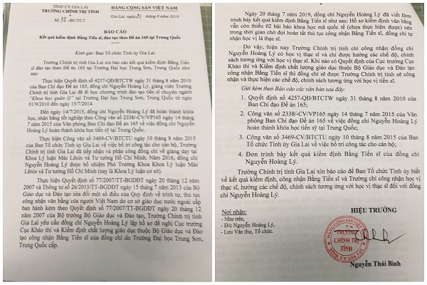 B&aacute;o c&aacute;o của Trường Ch&iacute;nh trị gửi Ban Tổ chức Tỉnh uỷ Gia Lai