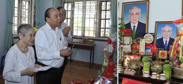Thủ tướng Nguyễn Xuân Phúc dâng hương, tưởng nhớ nguyên Chủ tịch Hội đồng Nhà nước Võ Chí Công (Ảnh: VGP)
