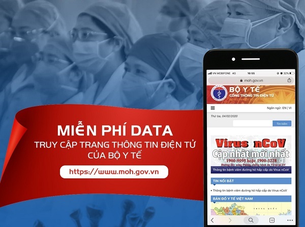 Từ 5/2, MobiFone miễn cước data cho thuê bao truy cập thông tin về nCoV