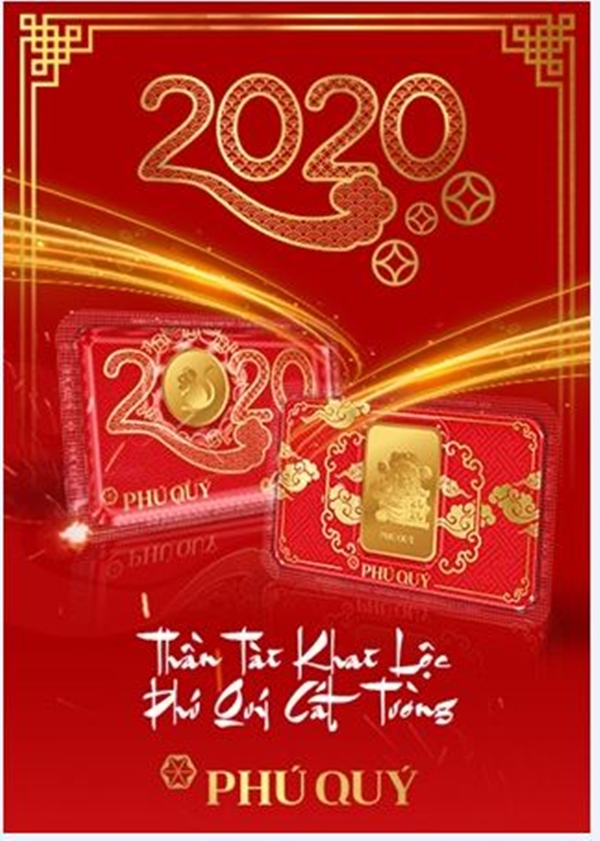 Các sản phẩm nổi bật trong BST Thần Tài Phú Quý 2020: Kim Bài Thần Tài, Đồng xu vàng Canh Tý Đại Phú Quý